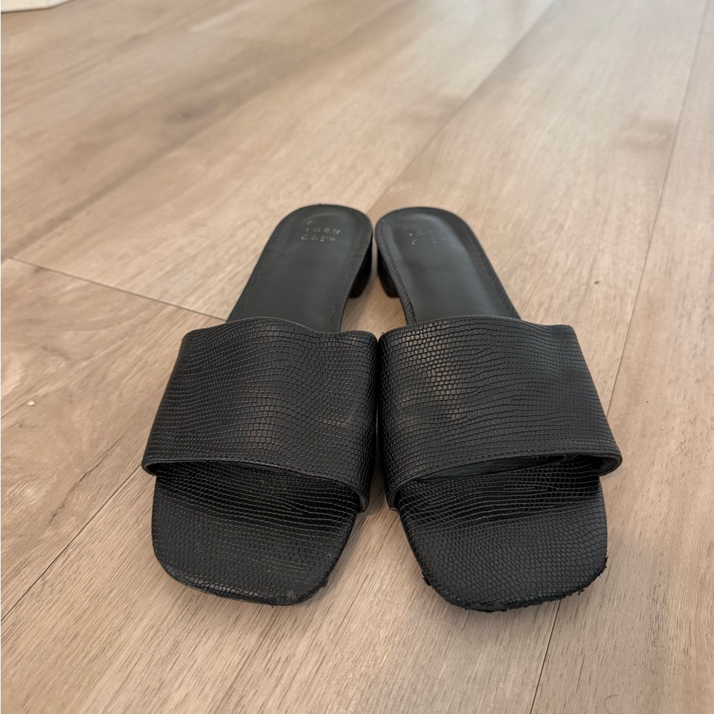 Black Slide Sandals